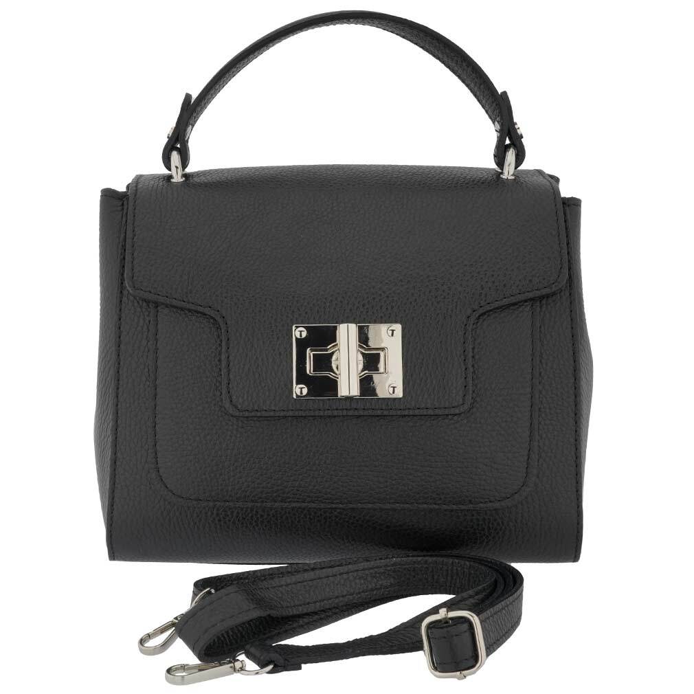GlassOfVenice Fioretta Italian Genuine Leather Satchel Top Handle Handbag Purse