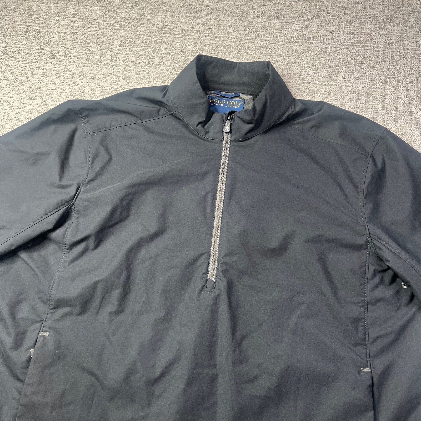 Polo Ralph Lauren Golf Windbreaker Men’s XL Black 1/2 Zip Lightweight Pullover
