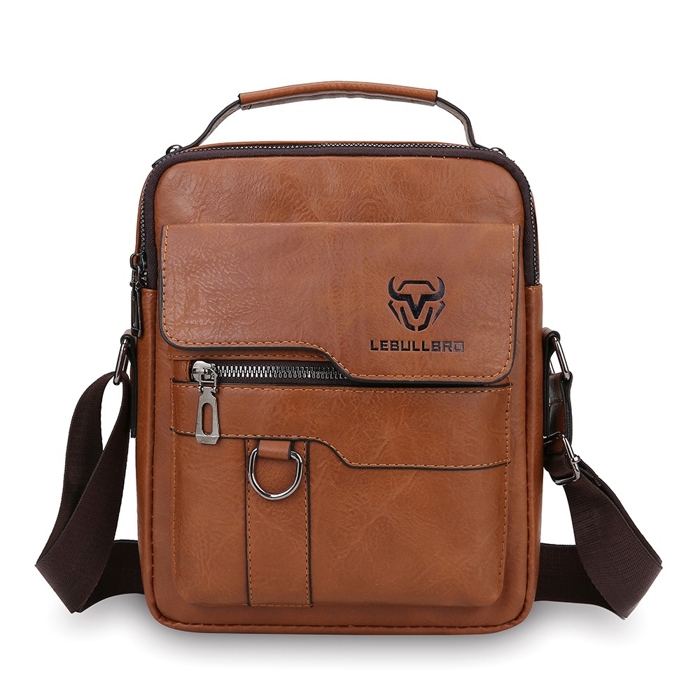 Men Vintage PU Leather Crossbody Bag Shoulder Handbag Travel Messenger Bag