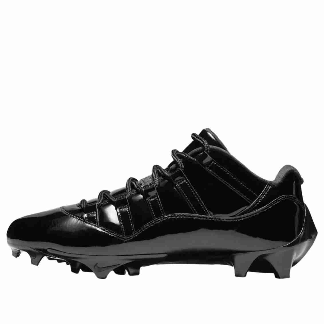 Air Jordan 11 Low TD Cleat ‘Black Patent’ IQ8113-001 Men Size