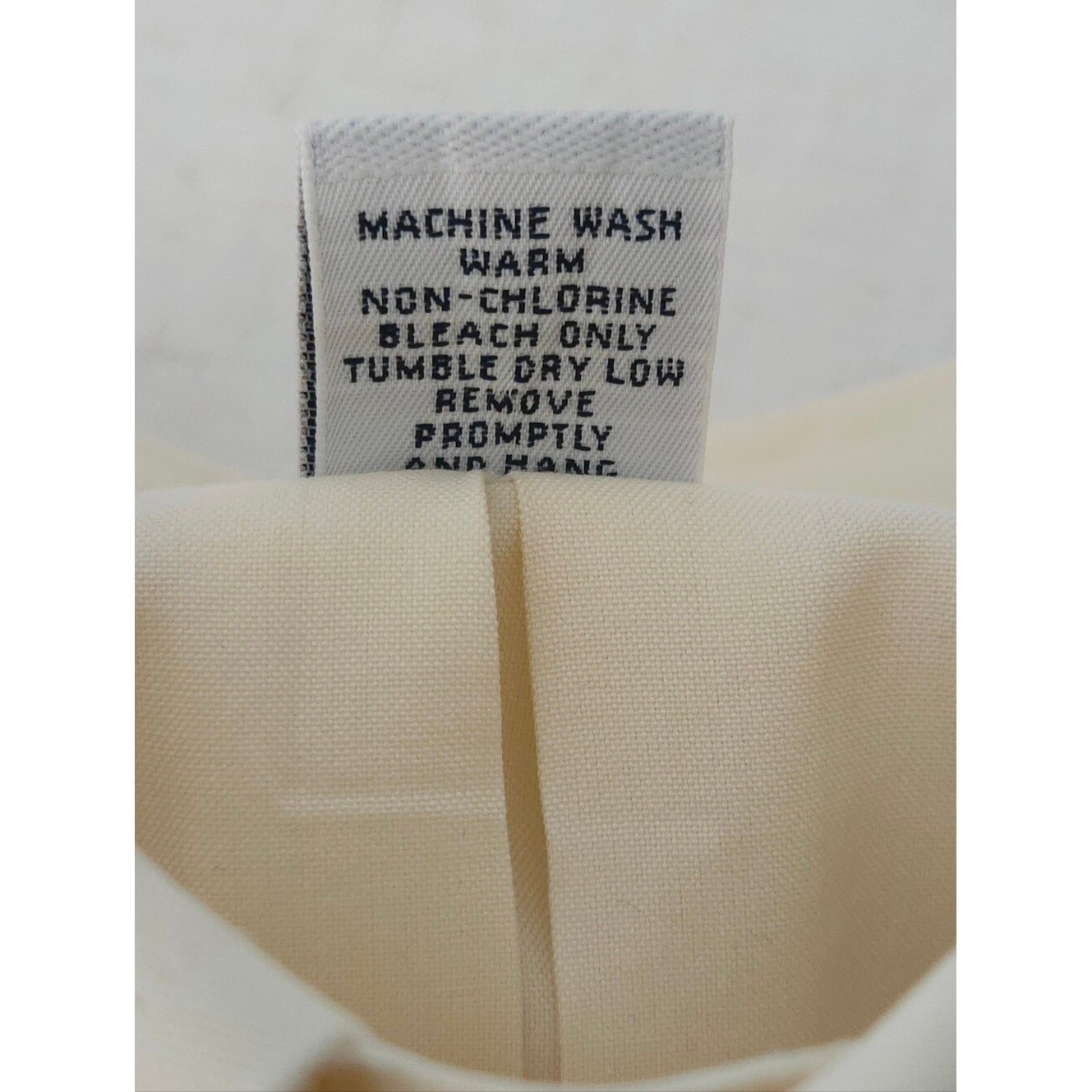 Brooks Brothers Mens 16.5 32/33 Cream Non-Iron Dress Shirt Button Down Cotton