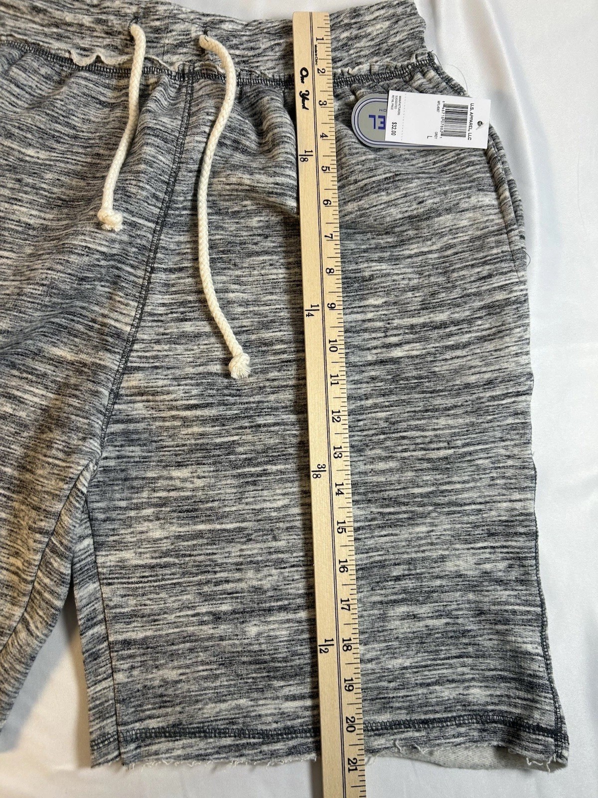 U.S Apparel Men’s Gray Heather Lounge Shorts Hamstrings Size Large NWT Casual