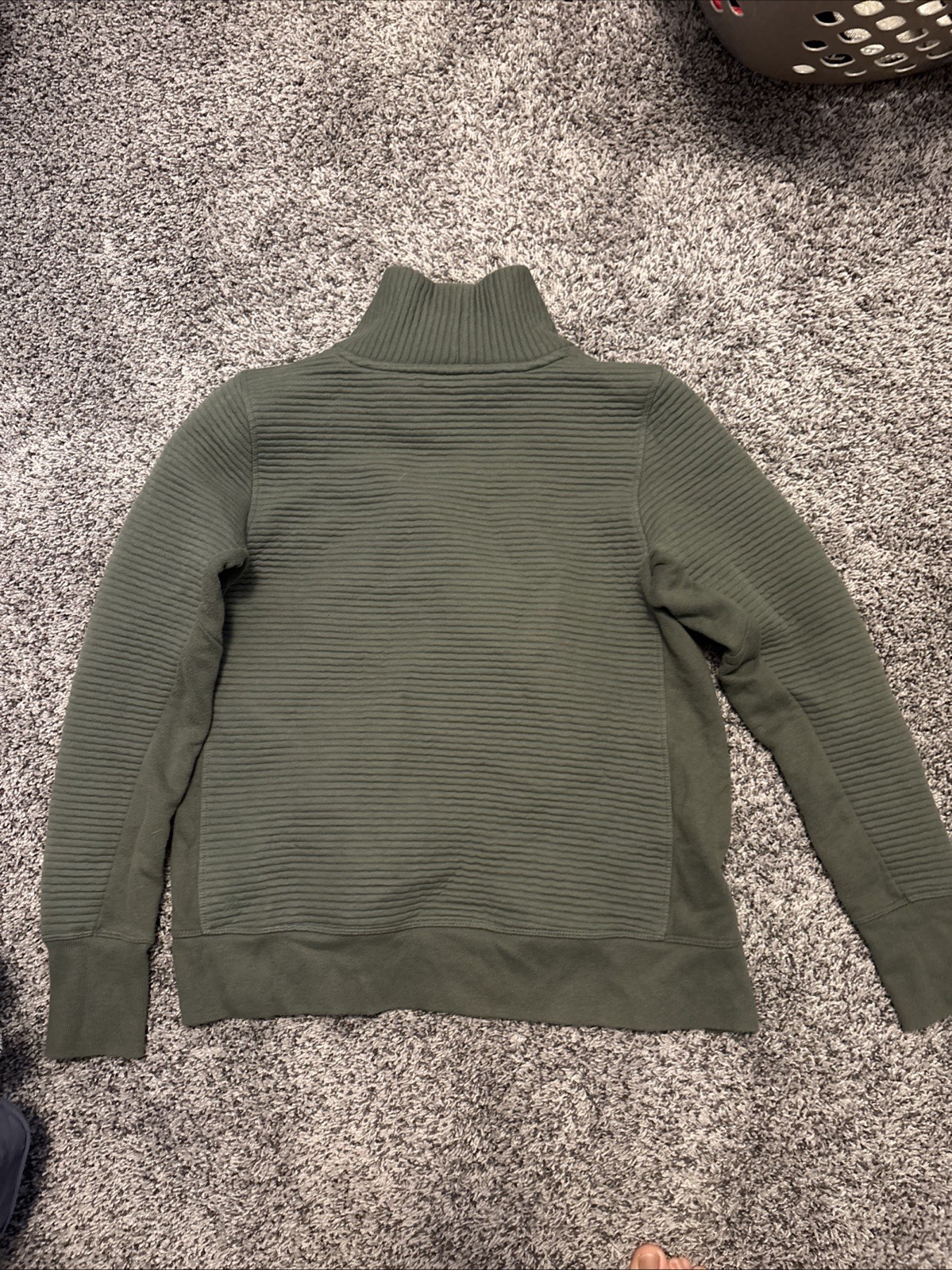 All in Motion Women’s Microfleece Pullover Sweatshirt Olive Green, Size Small