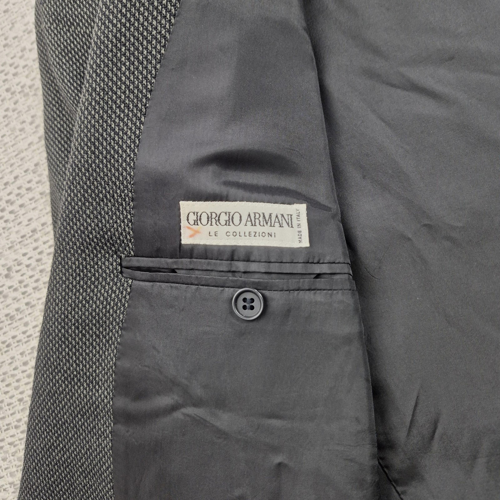 Giorgio Armani Le Collezioni Suit Jacket Mens IT 42 L Gray Wool Sport Coat Italy