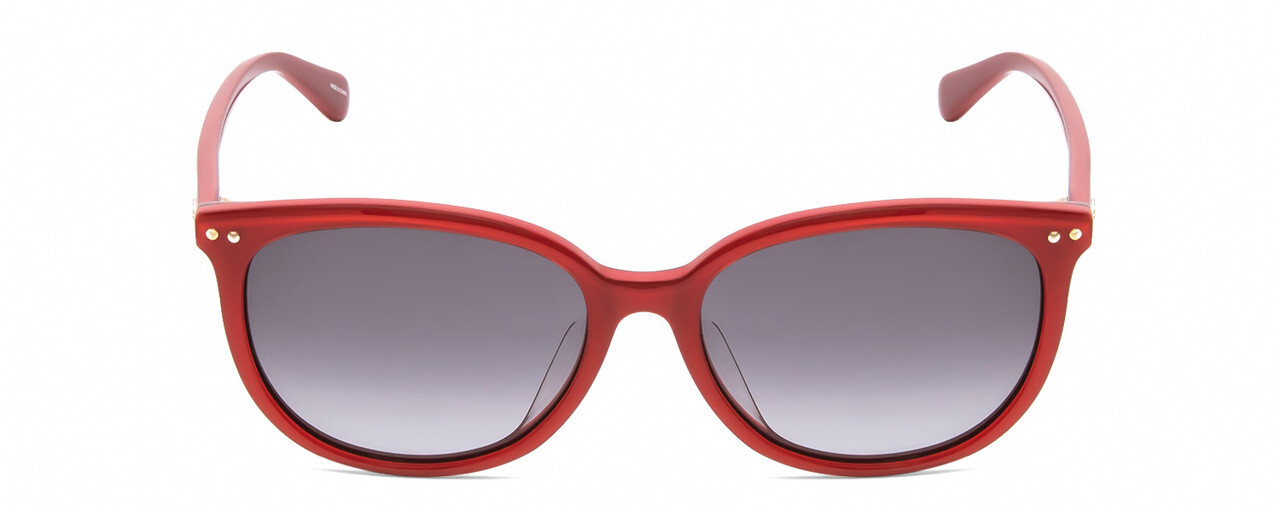 Kate Spade ALINA Women’s Oval Full Rim Designer Sunglasses Cherry Red/Grey 55 mm