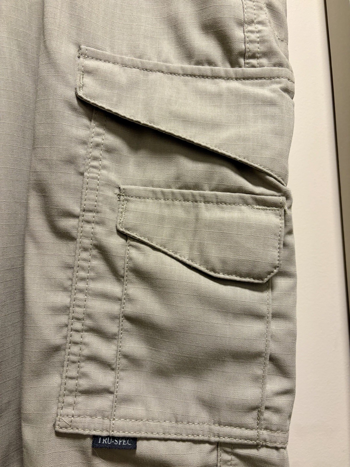 Tru-Spec Tactical Cargo Pants Mens 40×32 Khaki Ripstop Utility Pockets Outdoor