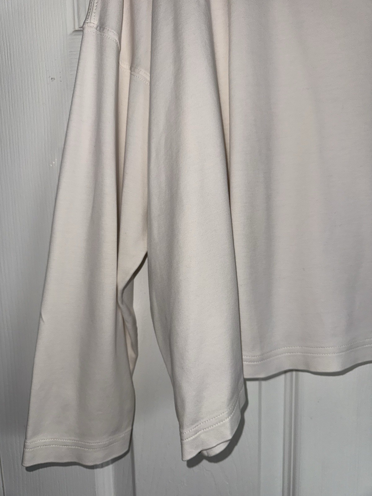 ESKANDAR Neiman Marcus Boat Neck Pima Cotton Soft Long Sleeve Tee Shirt One Size