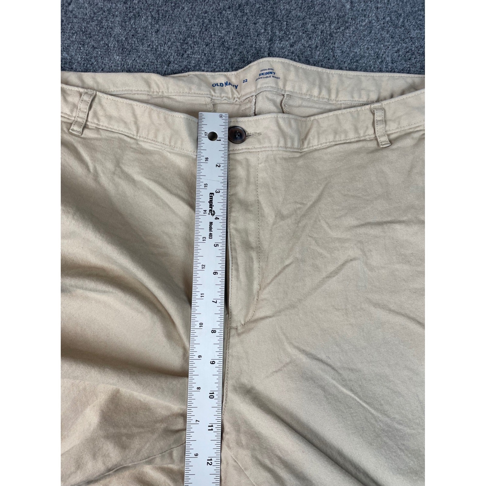 Old Navy High Rise Skinny Adjustable Waist Khaki Women’s Pants Size 22