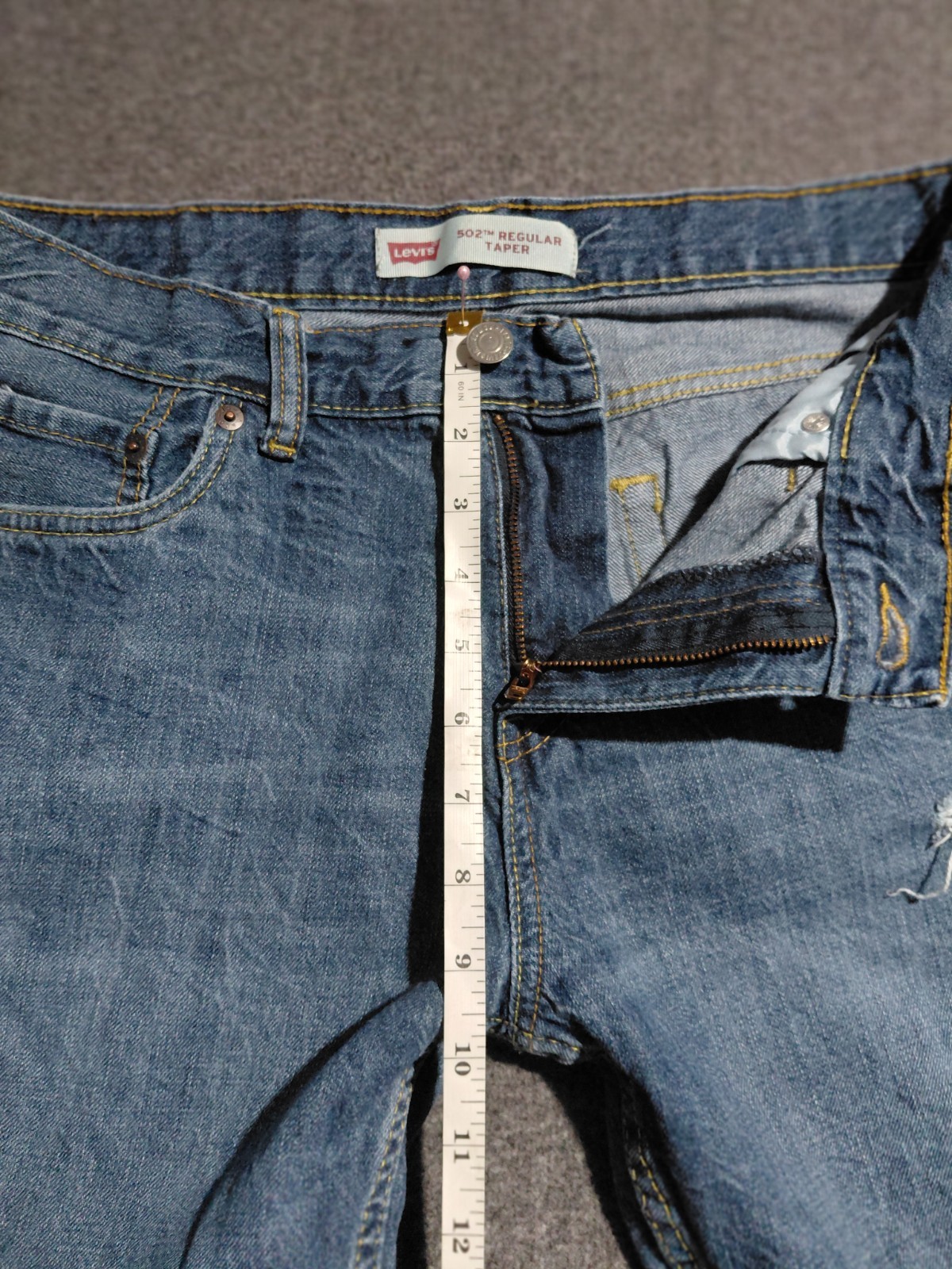 Levis 502 Jeans Mens 30×30 Blue Regular Tapered Medium Wash Denim