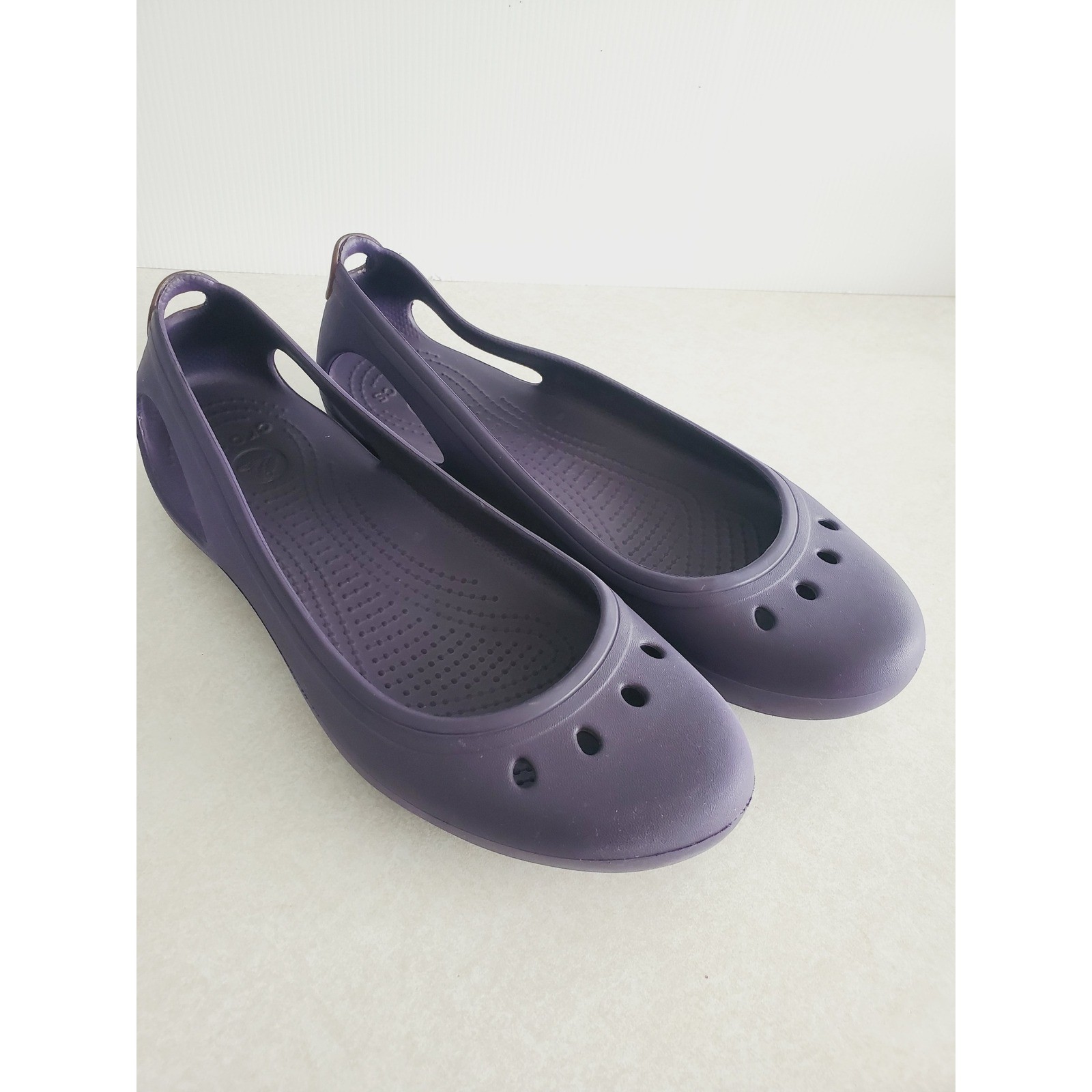 Crocs Kadee Flat Purple Slip On Comfort Casual Walking Shoes Women 9