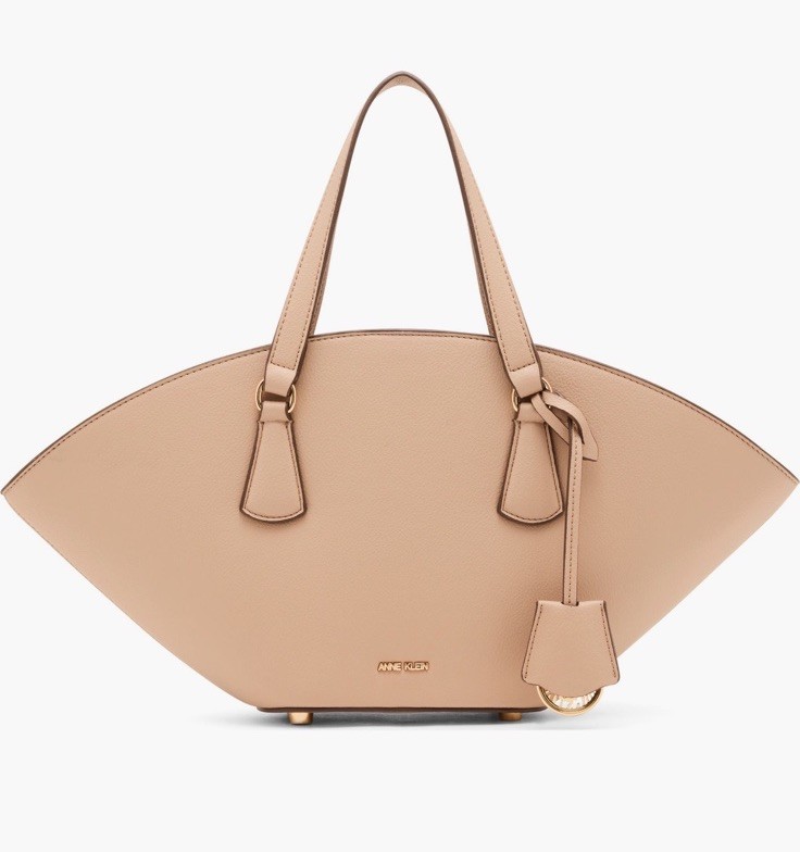 New Anne Klein Small Curved Tote Bag – Neutral