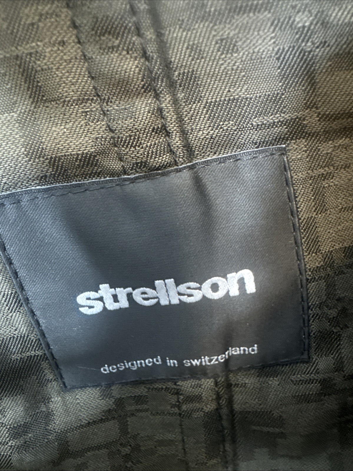 Strellson Blazer Men 44S Short Gray Herringbone Unstructured Sports Coat Cotton