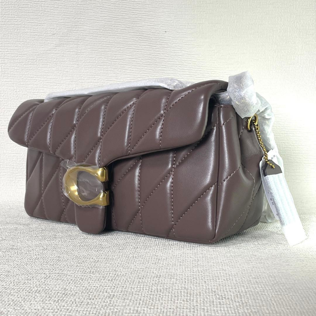 COACH Tabby 26 Quilted Leather Shoulder Bag Brown Crossbody Purse CP149 NEW