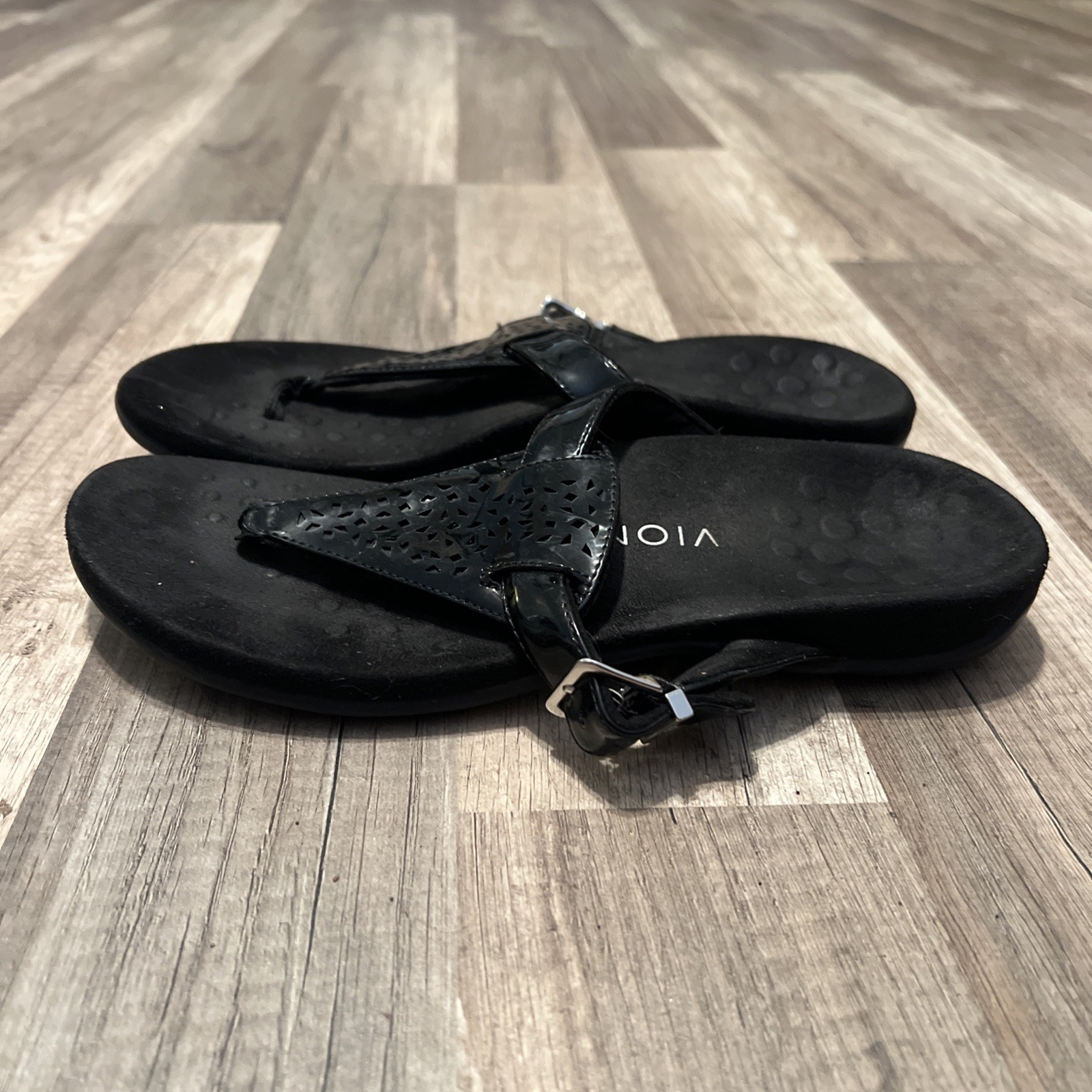 Vionic Tropez Women’s US 8 EU 39 Black T-Strap Thongs Sandals