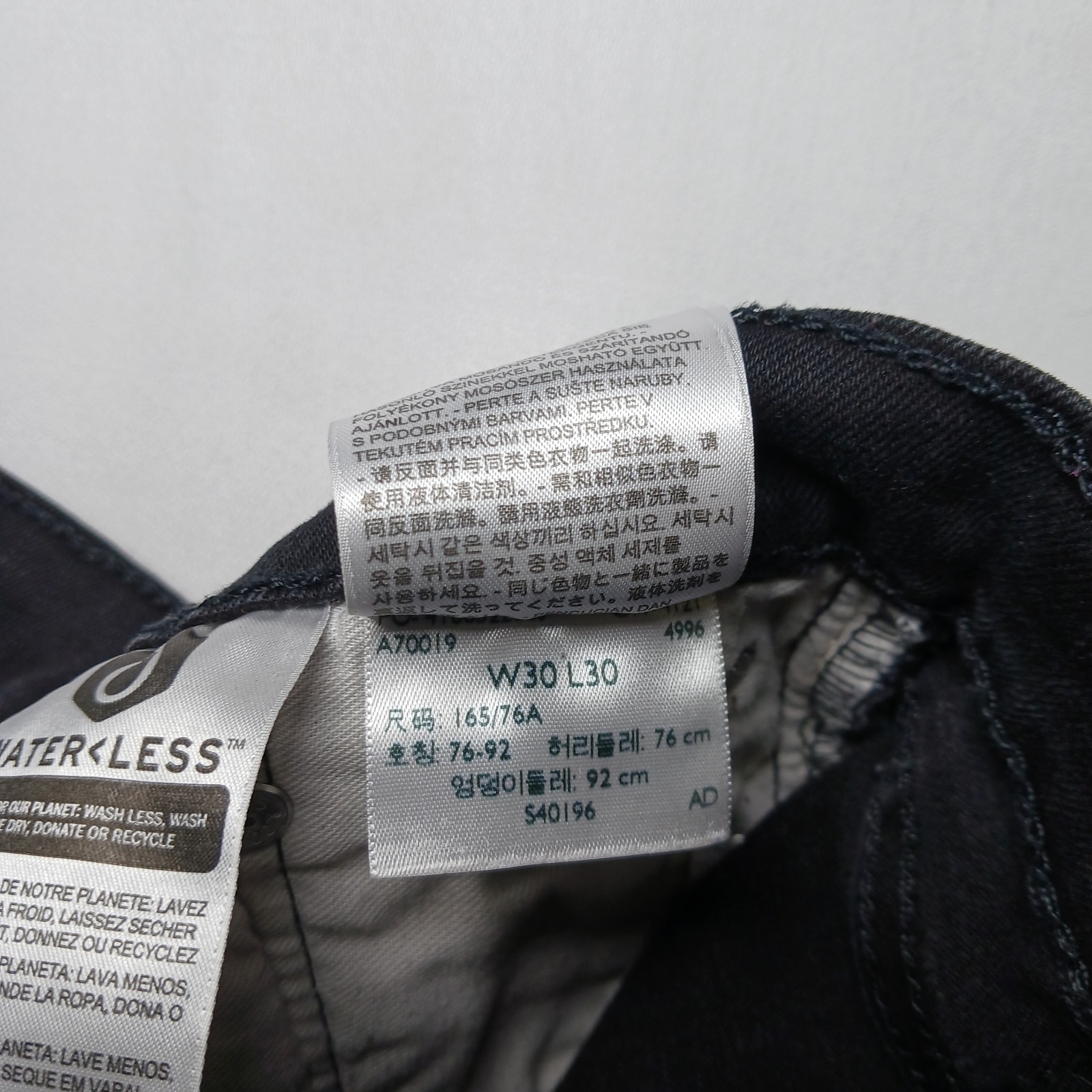 Levi’s 502 Mens Regular Tapered Fit Jeans 30X30 Black Wash Denim Stretch