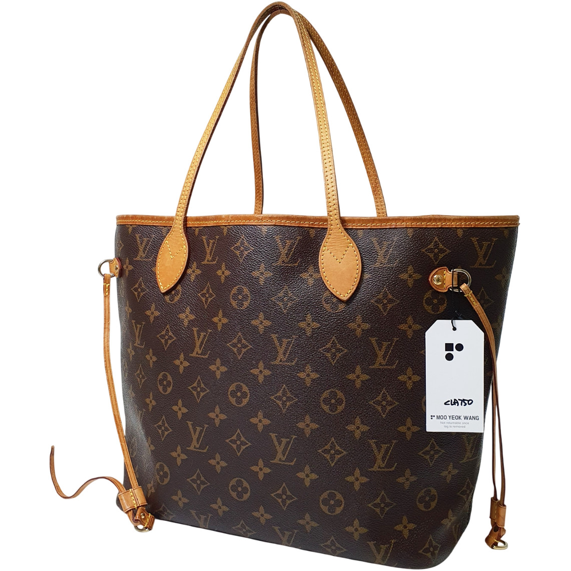 TARIFF FREE Authentic Louis Vuitton Neverfull MM Monogram M41177 Odor CLA750