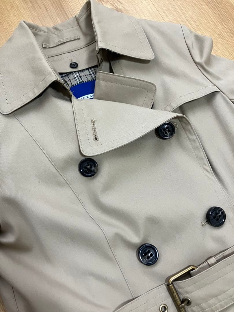 Burberry Blue Label Trench Coat with Liner Check 38