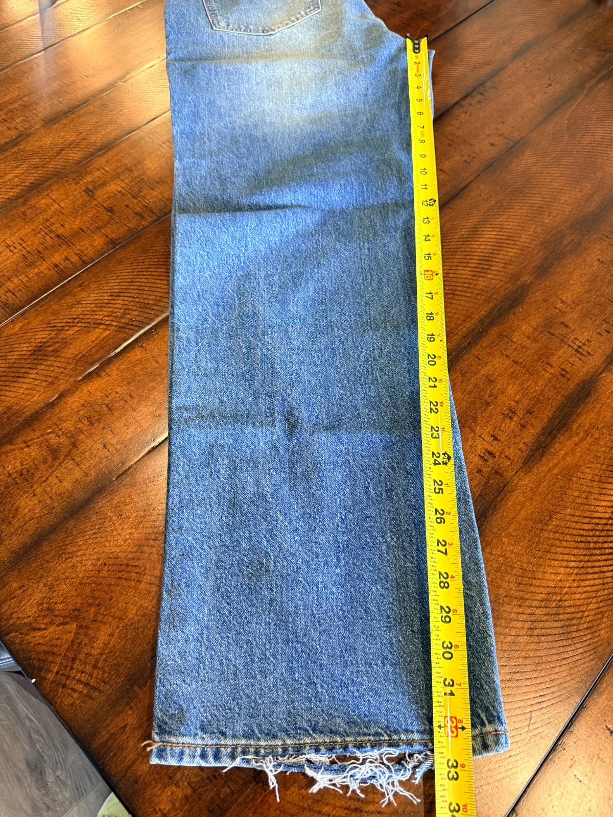 MNML Mens ULtra Baggy & Wrinkled Denim – Blue, Size 32