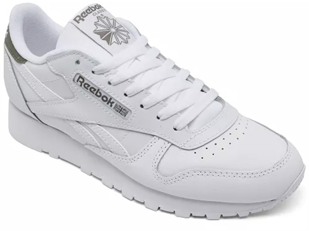 Reebok Unisex Classic Leather Casual Sneakers Color White Size Men 8 Women 9.5