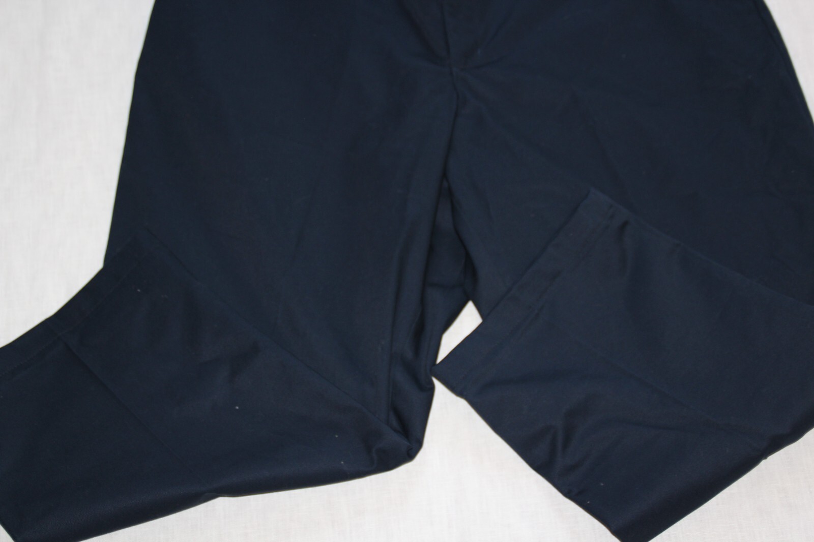 Lands’ End Women’s Chino Pants 22W Plus Size Navy Oeko-Tex Button Zip Fly Crop