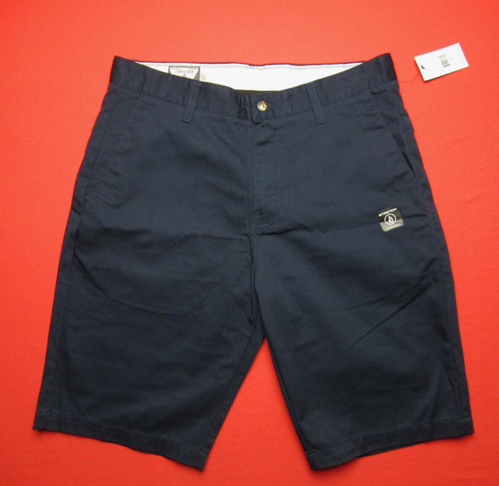 Volcom Vmonty Chino 10″ Shorts NWT $45 Dark Navy Blue Mens 31 FREE SHIP