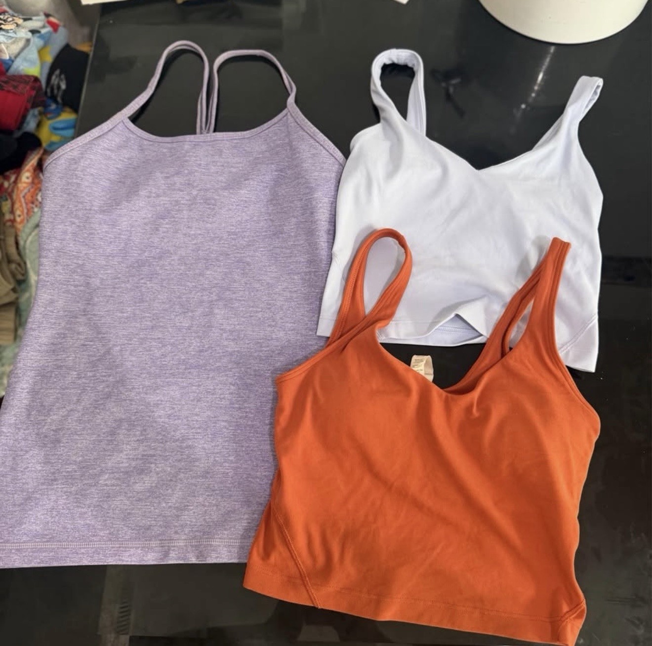 Lululemon Align™ Nulu Cropped Tank Top-Set of 2-Roasted Brown & Light Blue-Sze 0