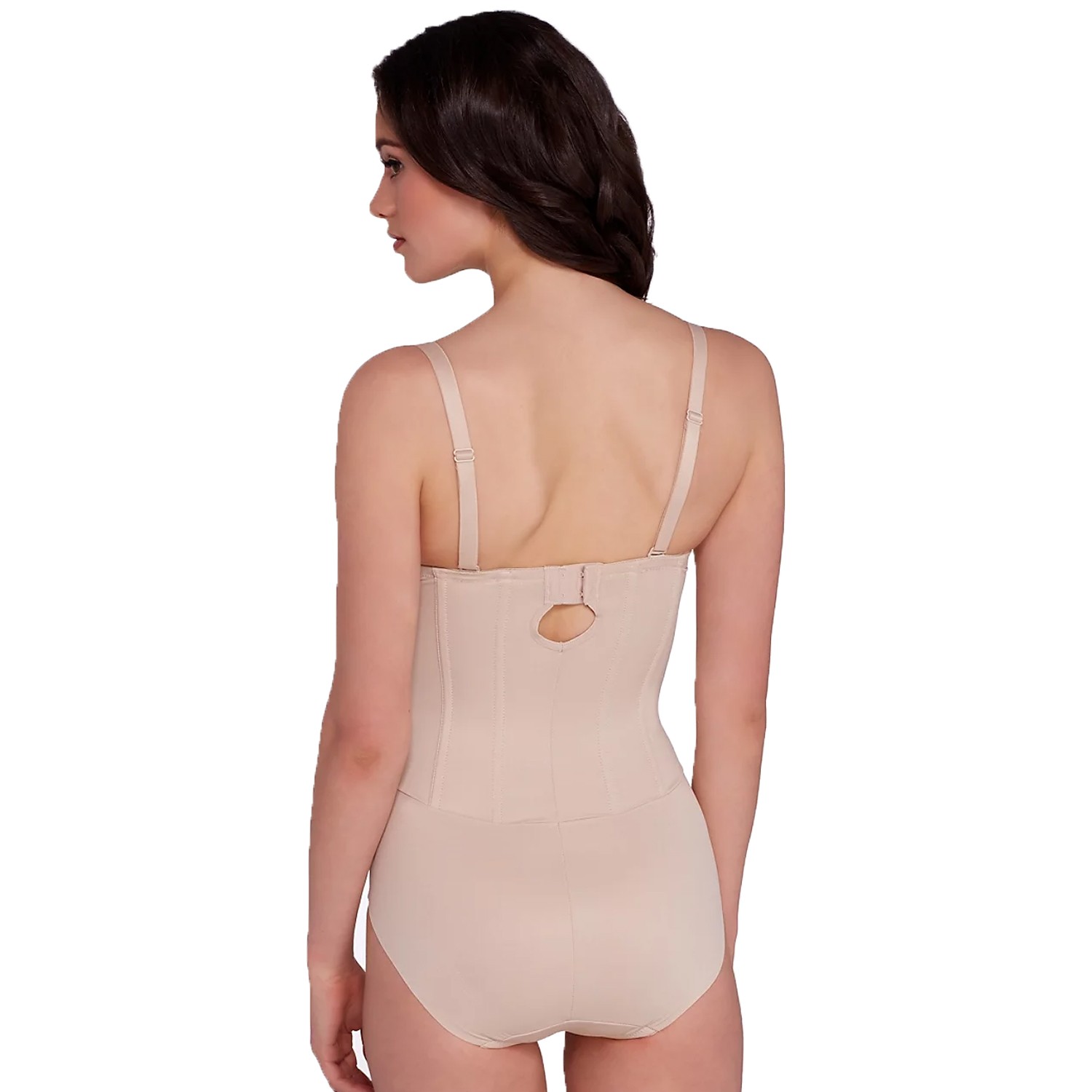 TC Fine Intimates Extra Firm Control Convertible Bodysuit(SPOTS,Warm Beige,38D)