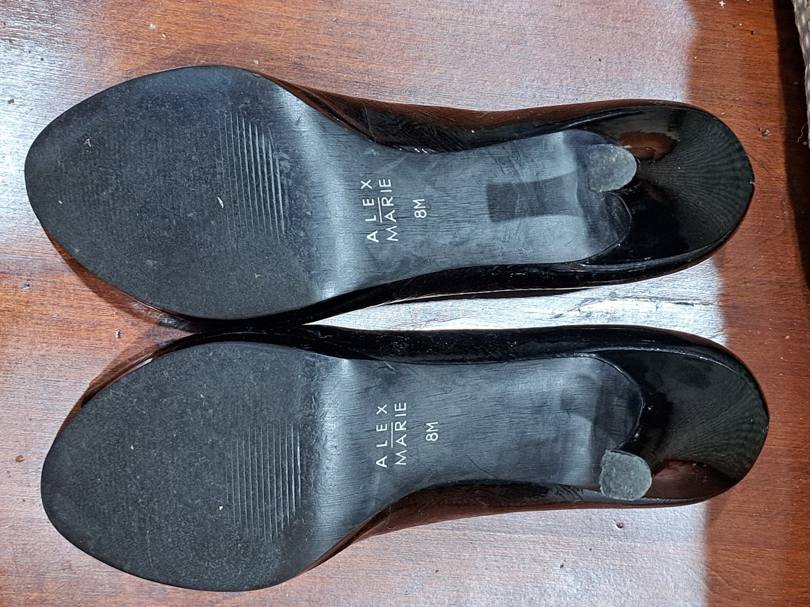 Alex Marie black peep toe high heel shoes size 8