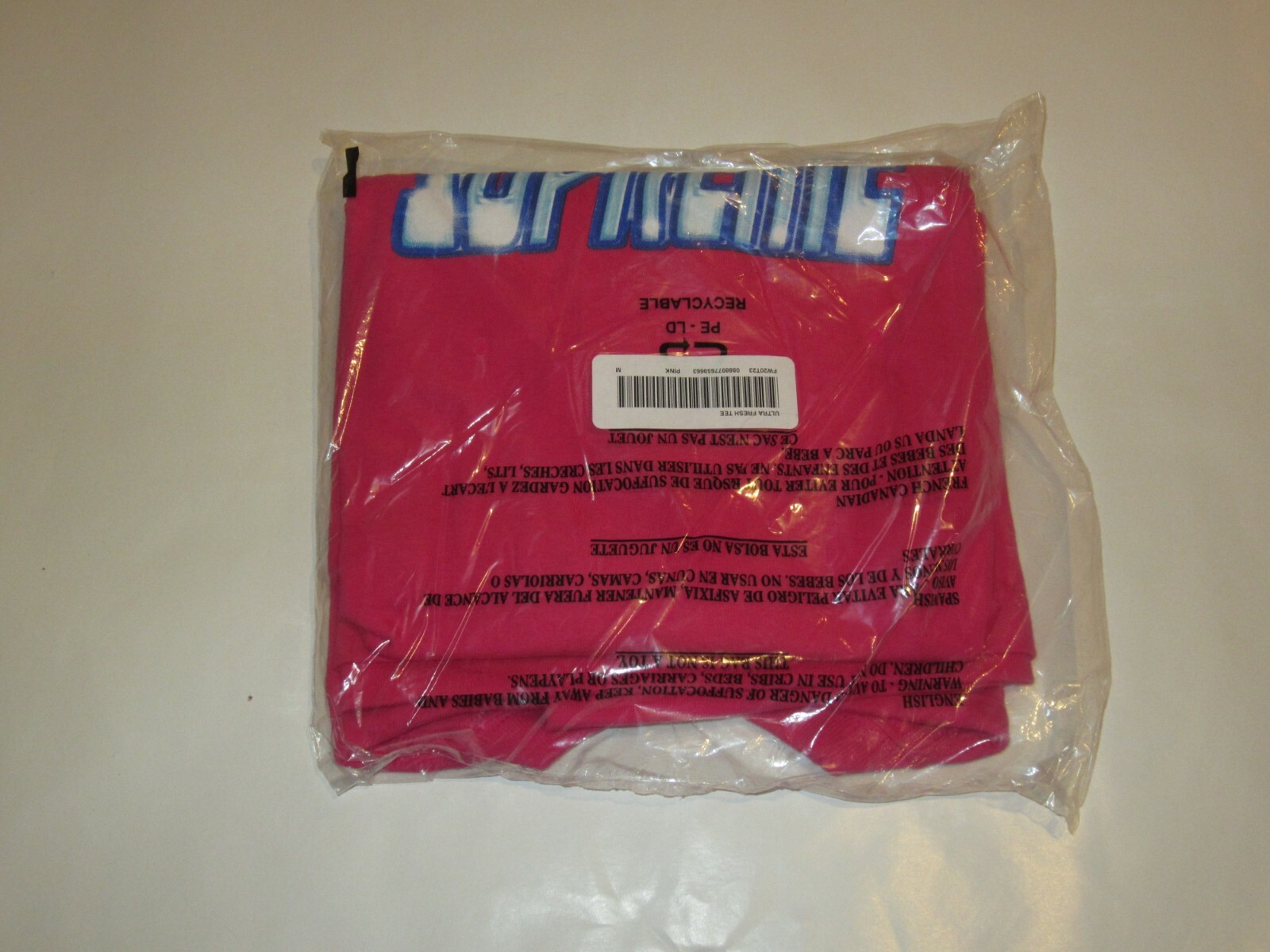 SUPREME New York Ultra Fresh Tee Shirt Pink Men’s Medium NEW! F/W 2020