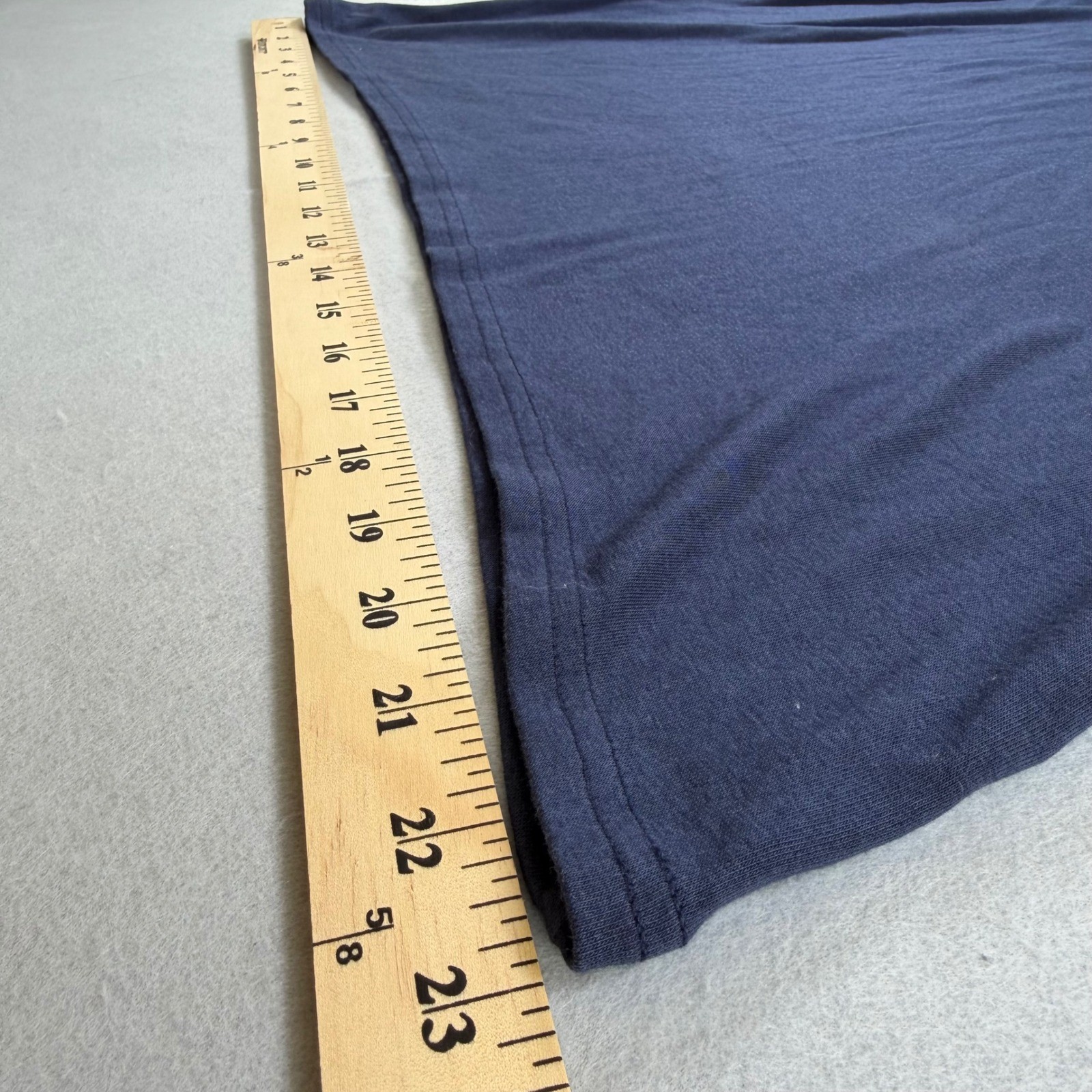 Eddie Bauer Womens XXL Navy Blue V-Neck Long Sleeve Cotton Modal T-Shirt Top