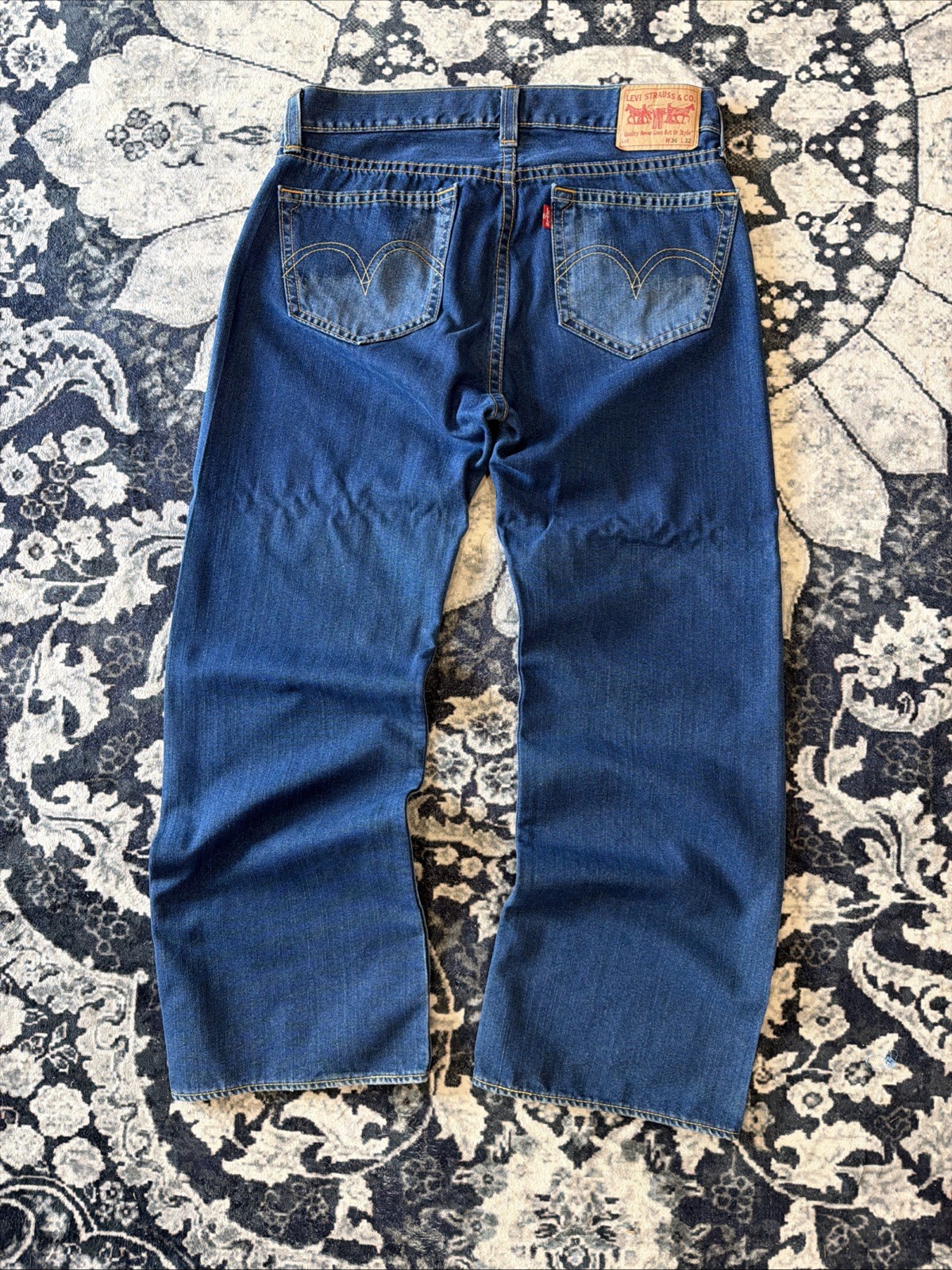 Vintage Y2K Levi’s Type 1 Men’s Real Loose Baggy Denim Jeans Skater size 36×32