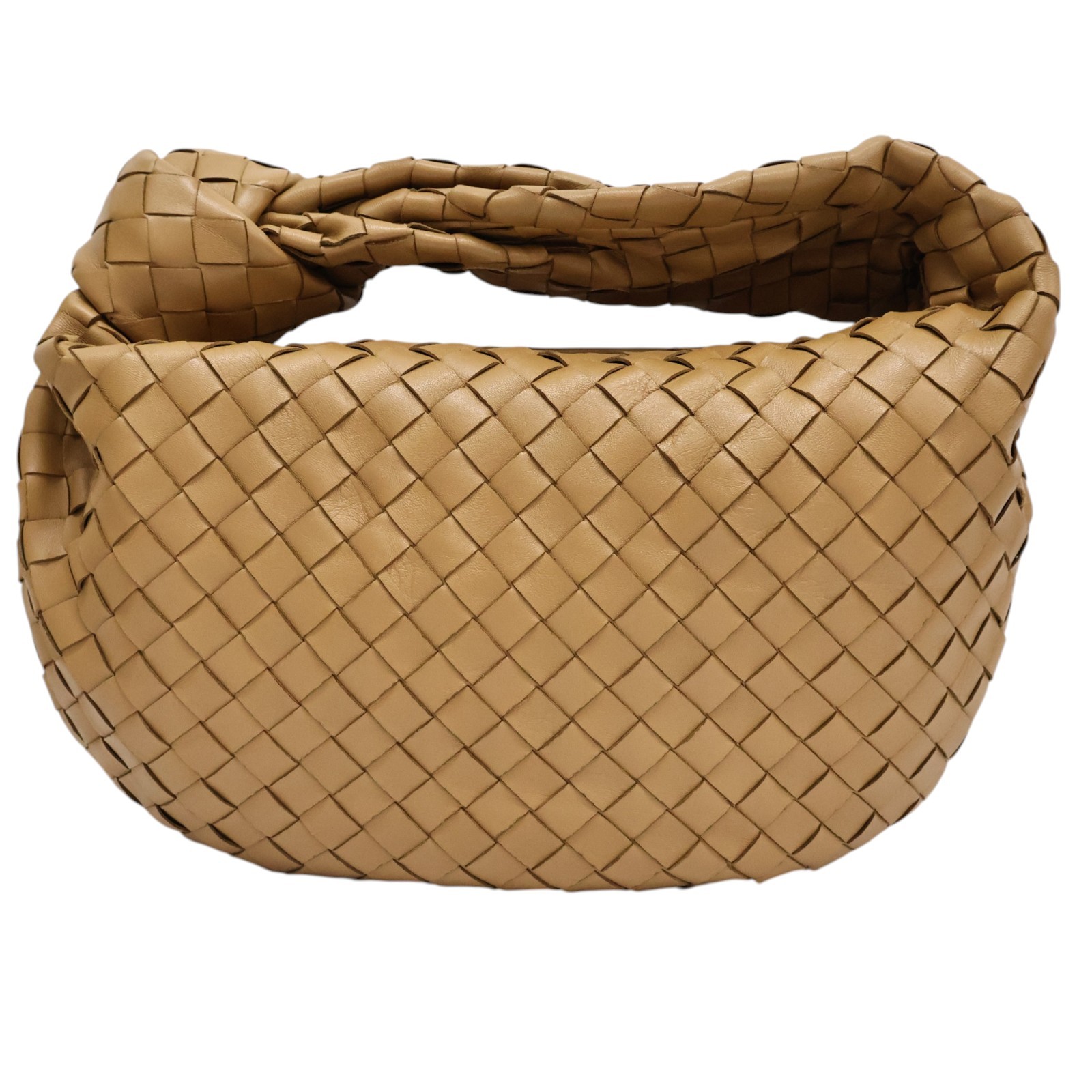 BOTTEGA VENETA Intrecciato Jodie Shoulder Handbag Lambskin Brown 690225VCPP0