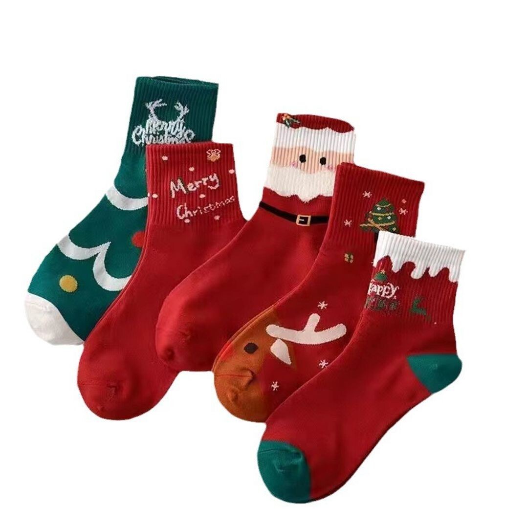 Christmas Socks 5 pack | Unisex | One size fit most (1-10) | Stretch