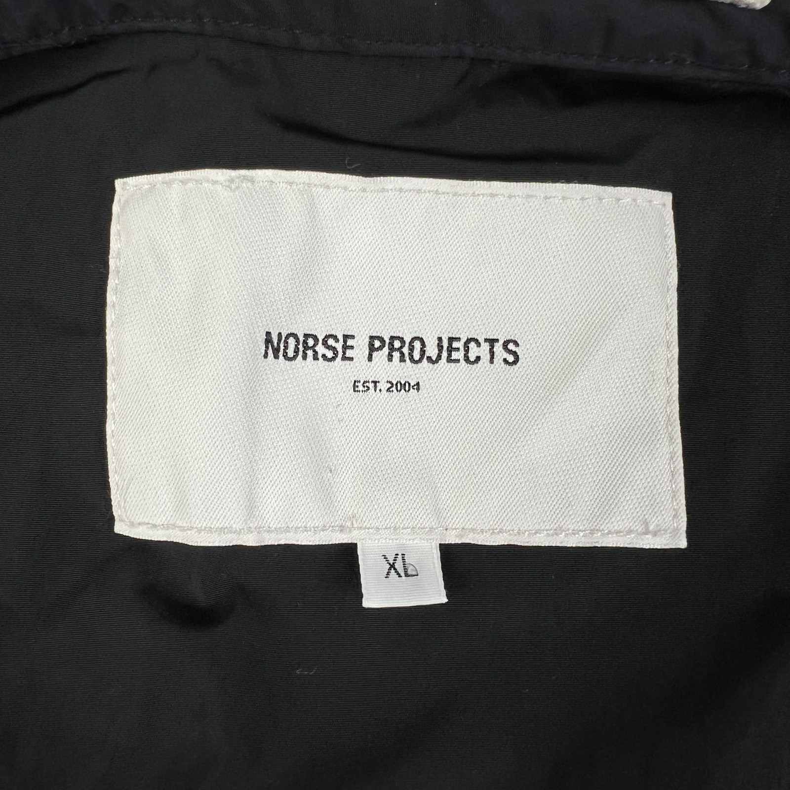 Norse Projects Bendt Light Jacket Snap Button XL Mens Black Windbreaker