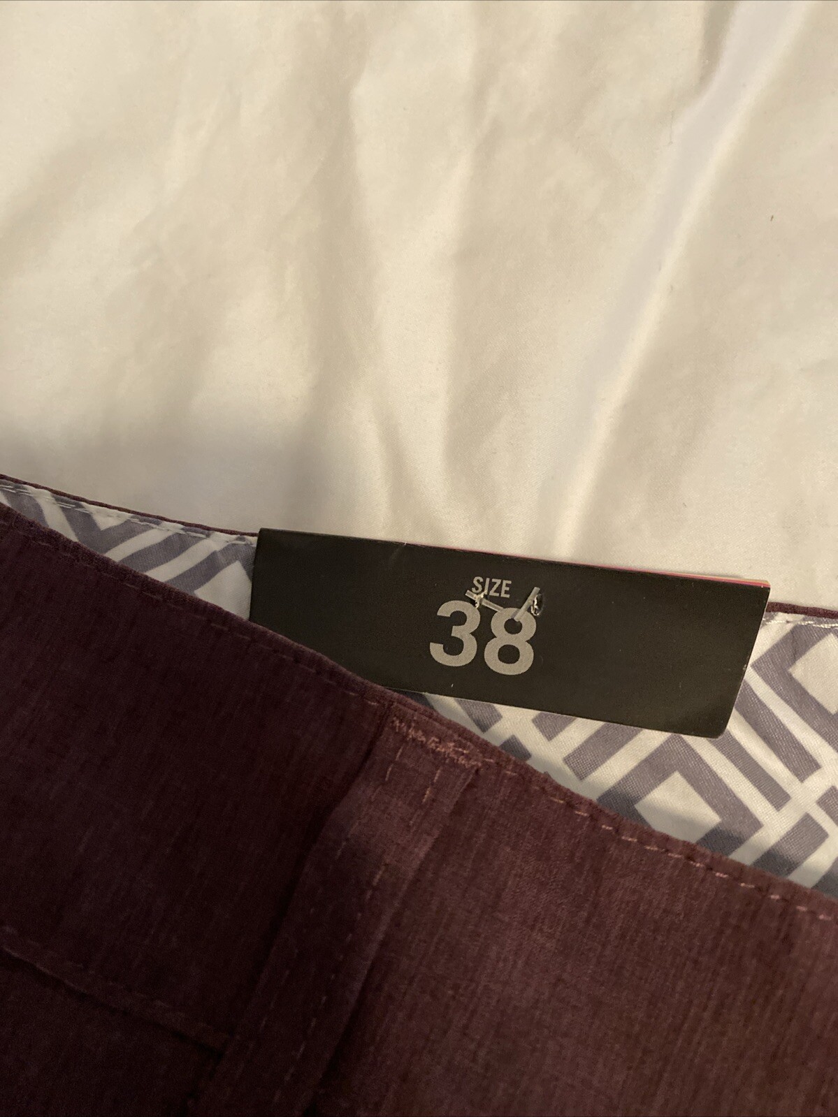 Trunks Multi-Functional Burgundy Wine Shorts Mens Size 38 NWT