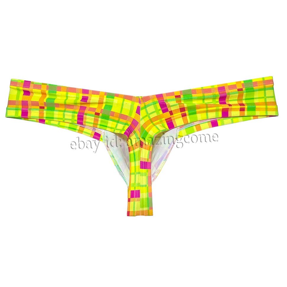 Men’s Printed Ultra Cheeky Brazilian Bikini Underwear Contour Pouch Boxer Briefs
