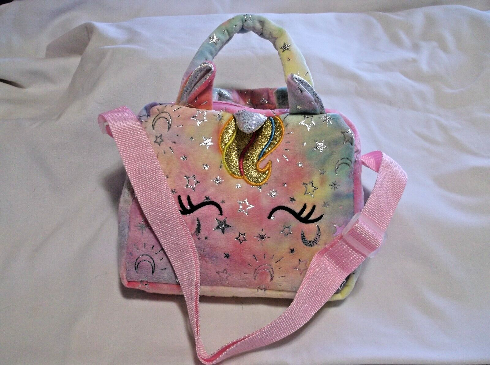 Random Color Girls Unicorn Corduroy Soft Shoulder Bag Crossbody Size S NWOT