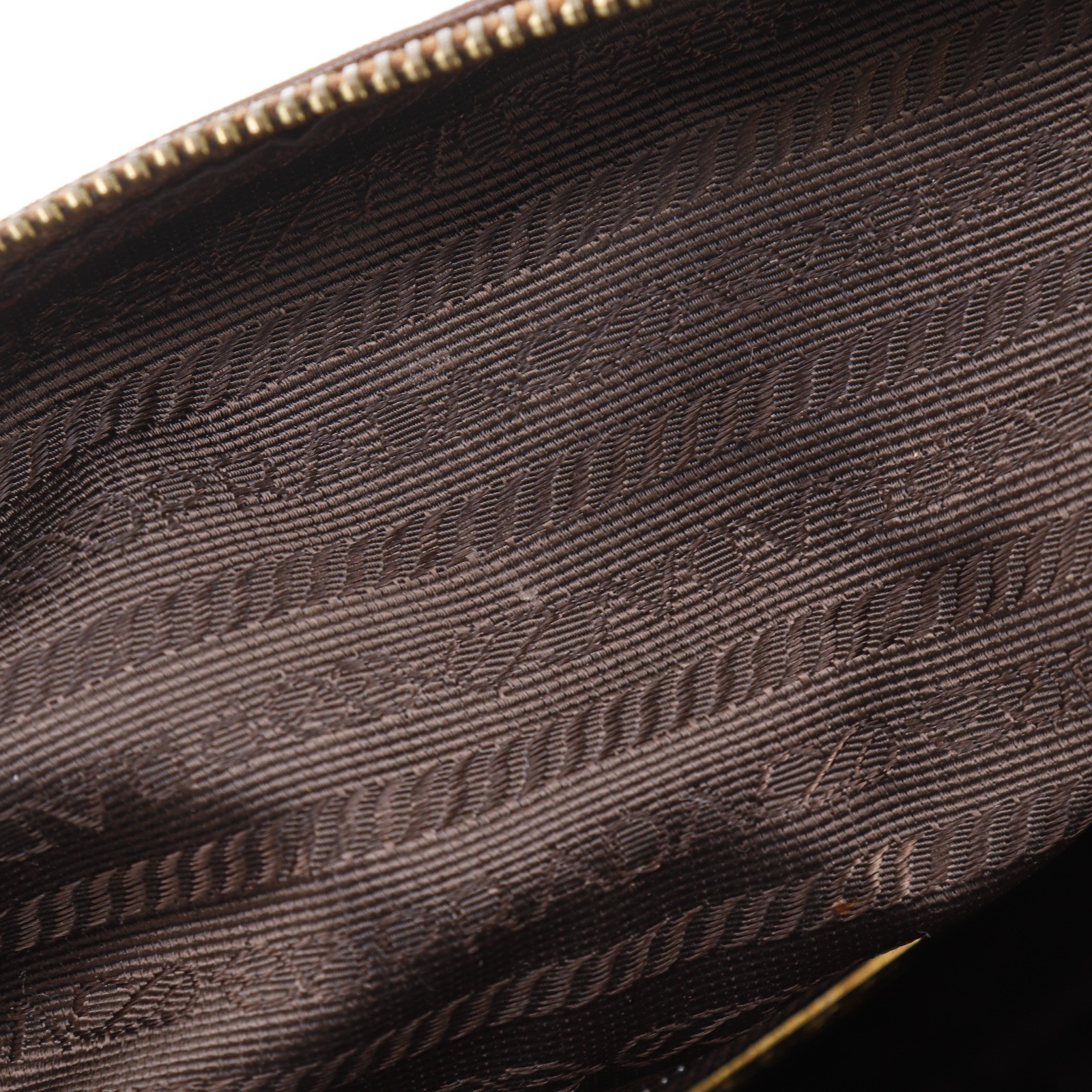 PRADA logo Handbag Brown leather Women