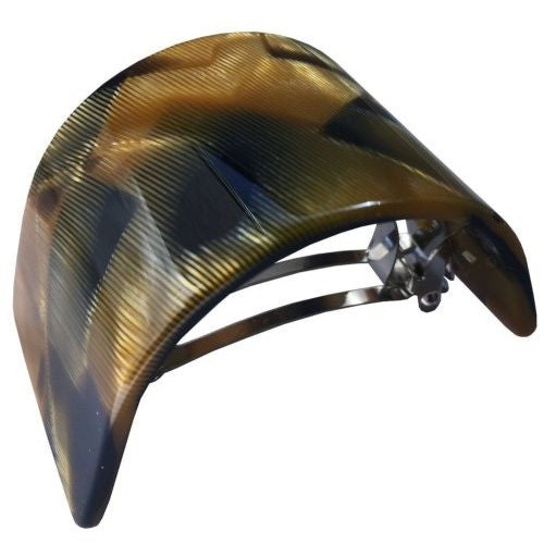 French Amie Half Circle 2 1/4″ Medium Caramel Curved Handmade Hair Clip