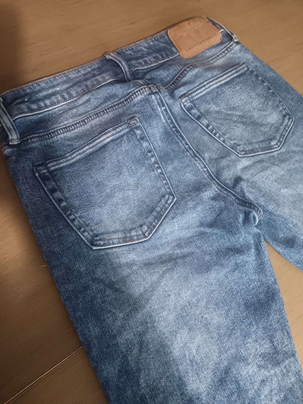 American Eagle AirFlex Jeans Mens 30×32 Distressed Ripped Blue Denim Stretch