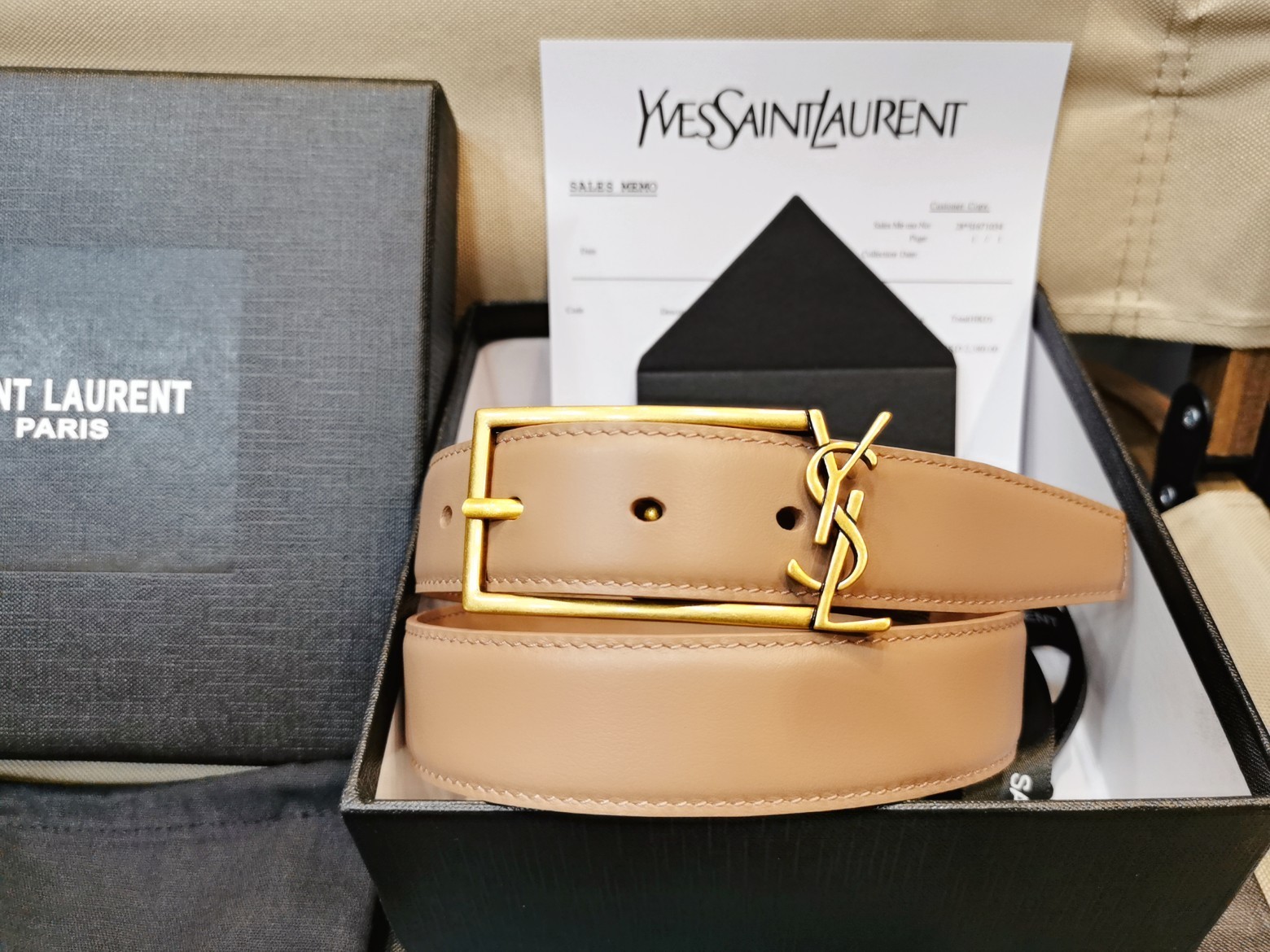 NEW Authentic Yves Saint Laurent Belt Width:3.0cm/1.18in YSL
