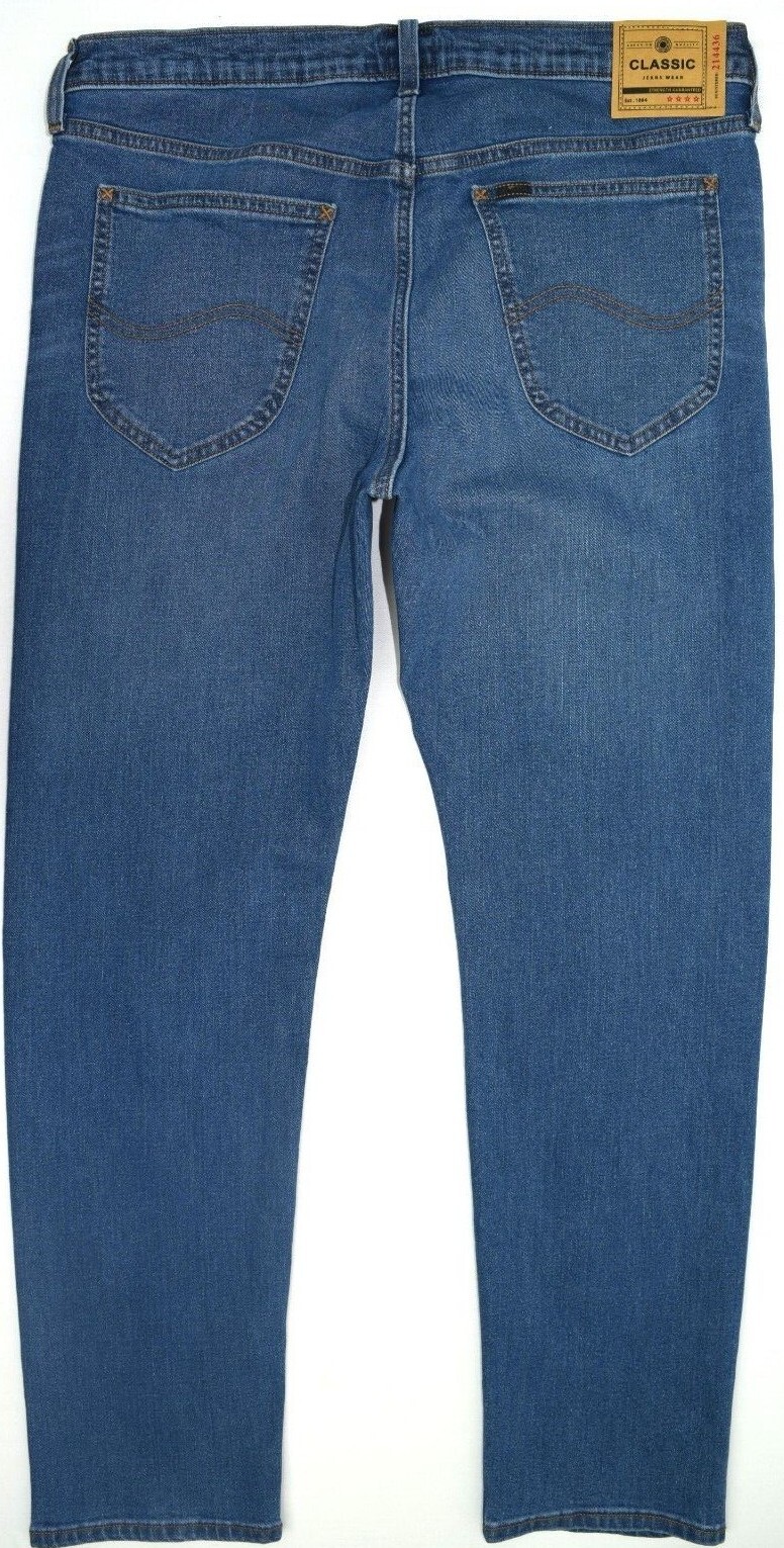 Lee jeans mens Daren regular waist slim leg stretch ‘Mid Worn Blue’ SECONDS L40