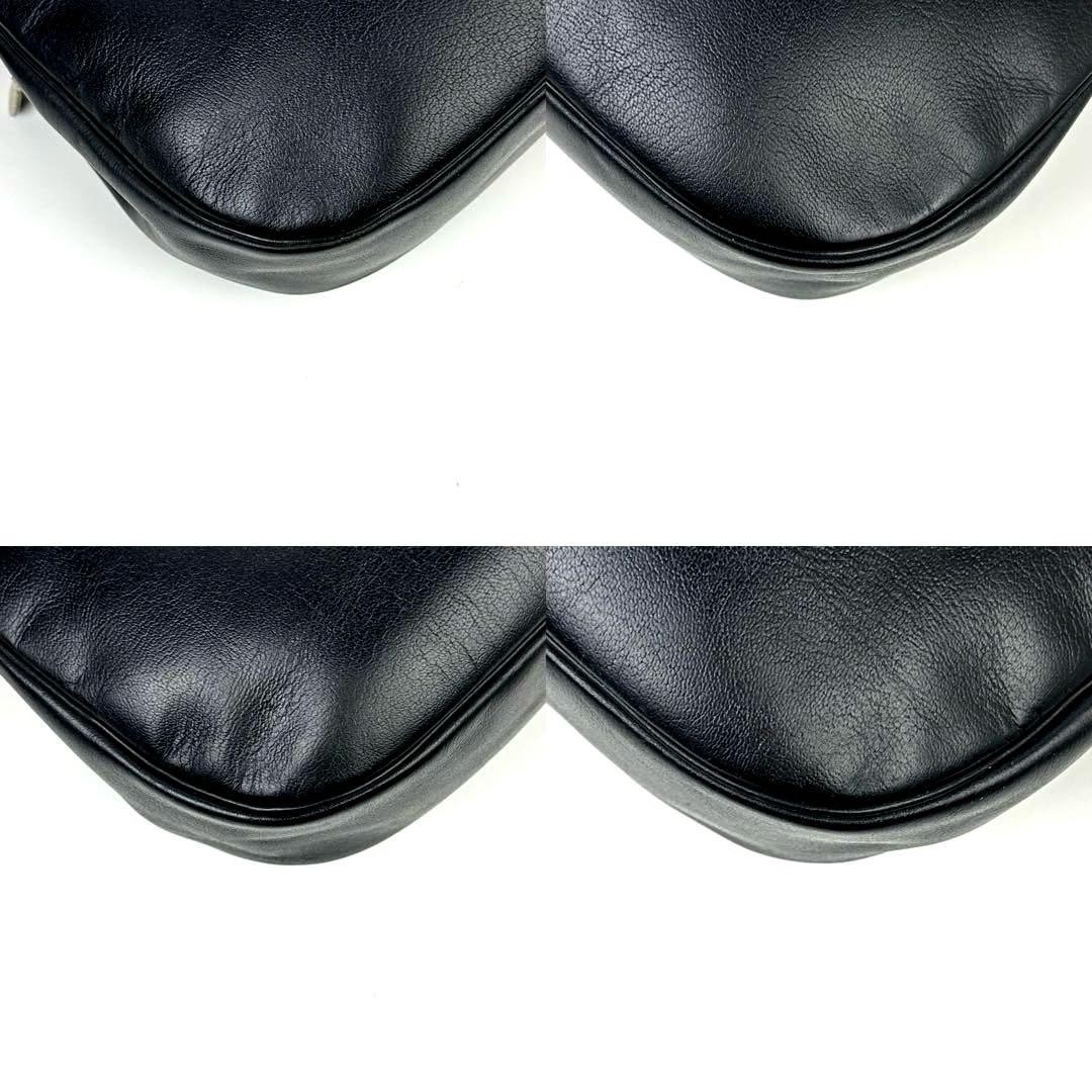 Christian Dior Bag Condition Dior Shoulder Trotter Gold Hardware Leather Black