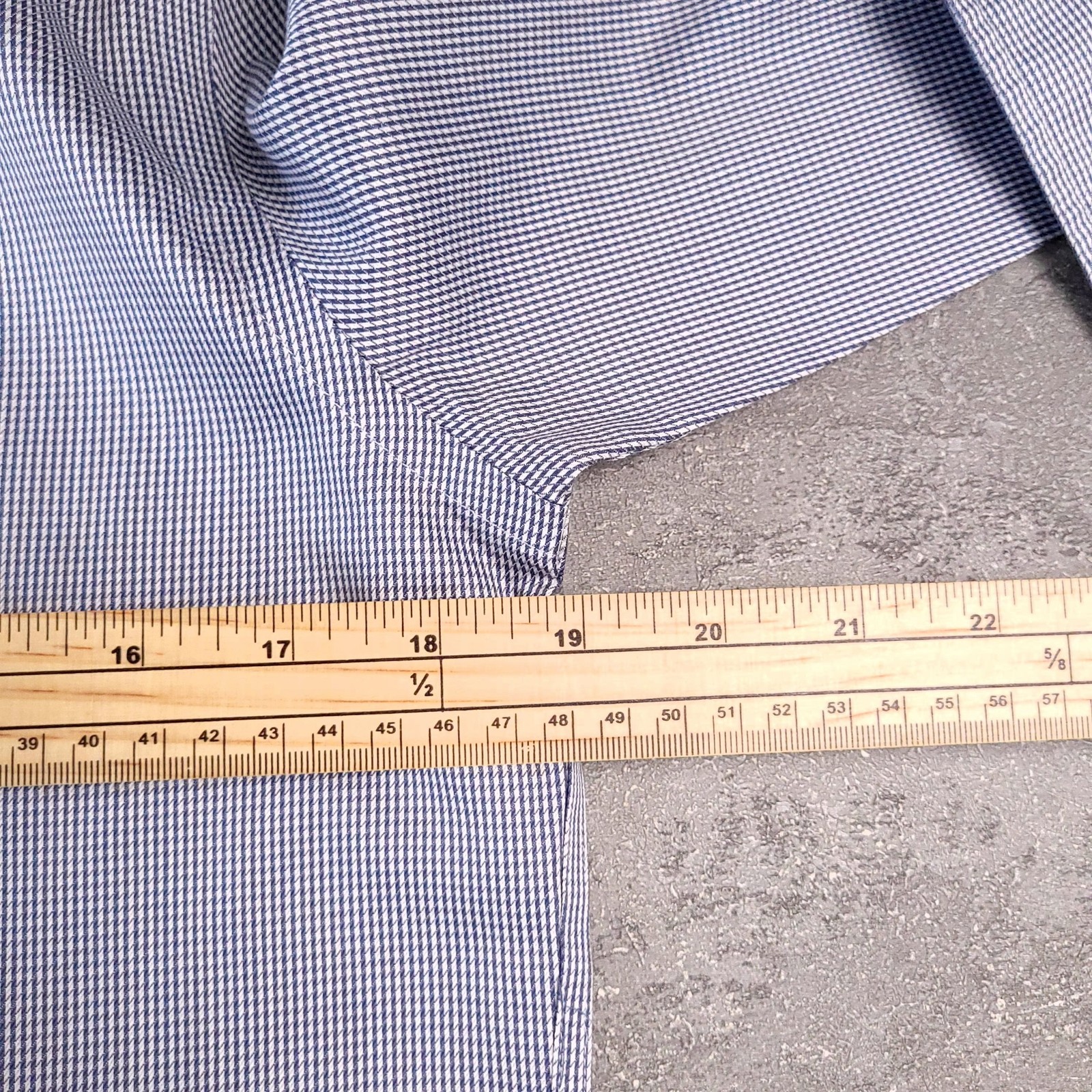 Charles Tyrwhitt Shirt Mens 15 Extra Slim Fit Blue Check Non Iron Double Cuff