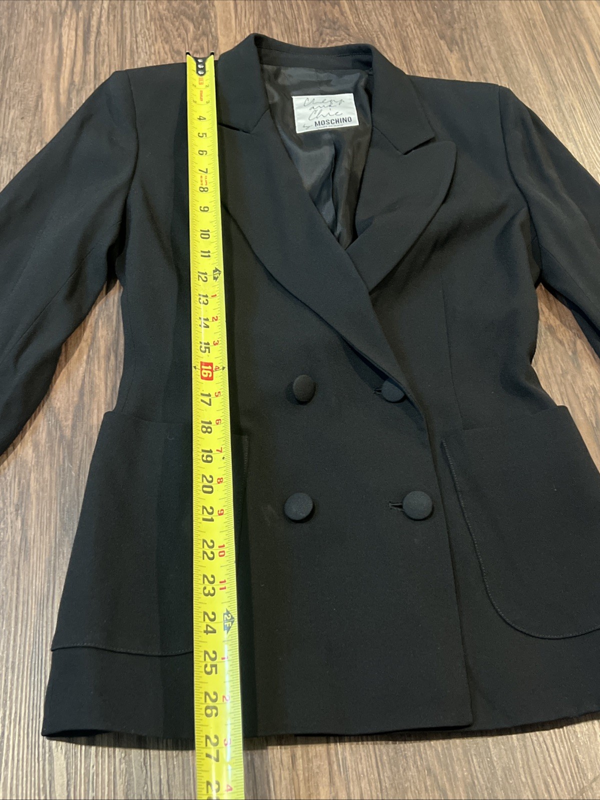 Moschino Cheap & Chic Jacket Skirt Set Size 8 Color Black Read Notes