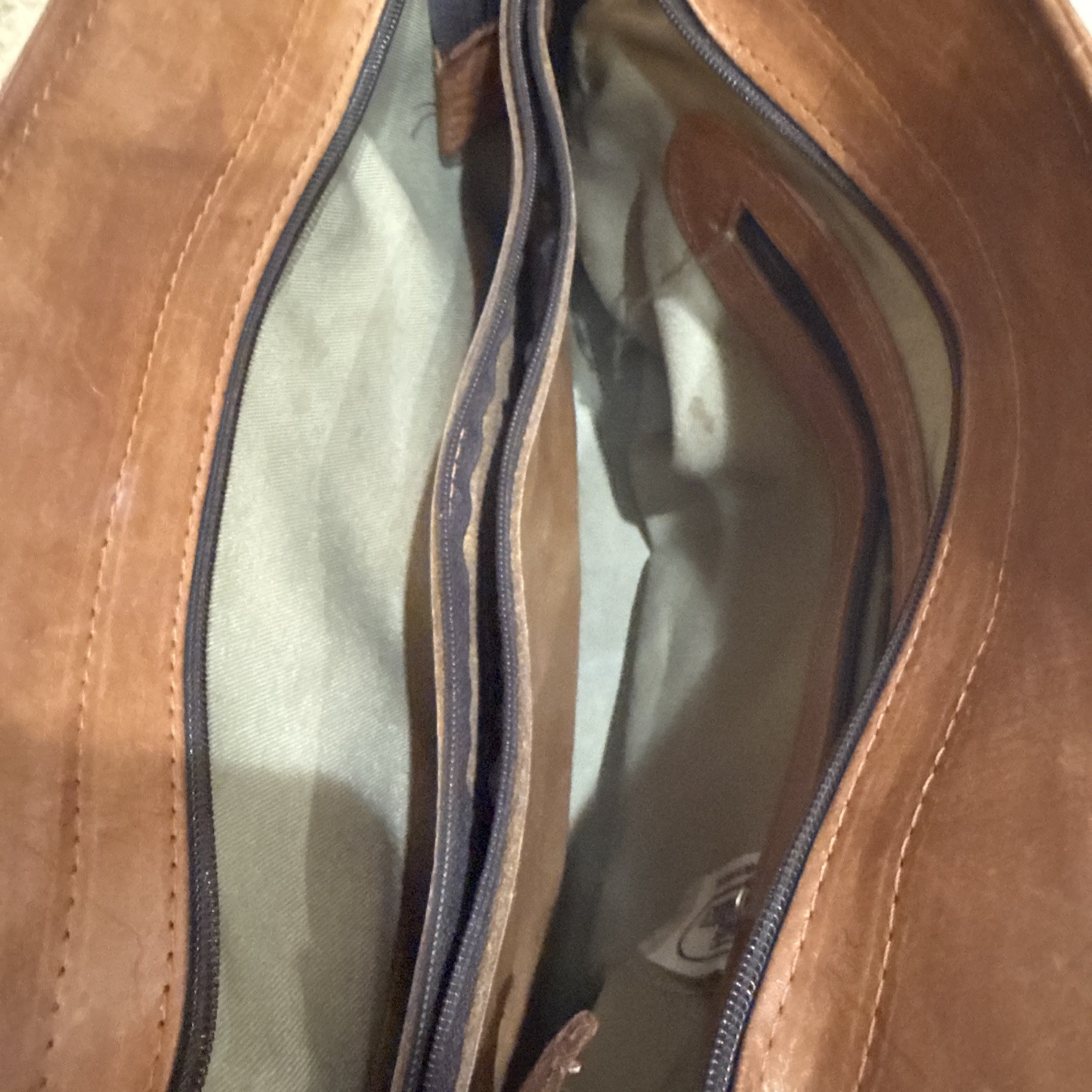 Grants Natural Tooled Leather Western Purse Satchel Made In Paraguay
