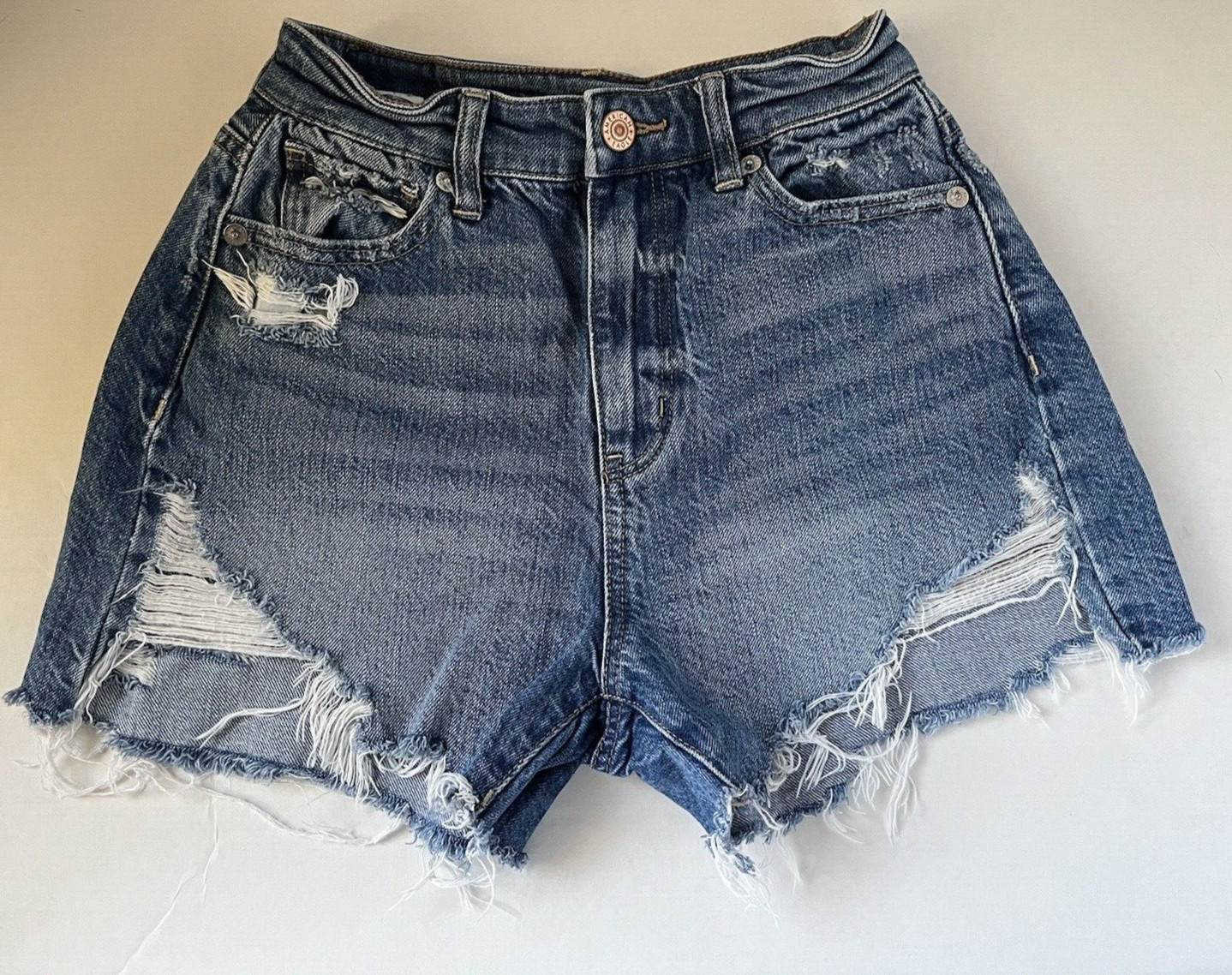 American Eagle Highest Rise Mom Short Size 000 Comfort Stretch Waistband