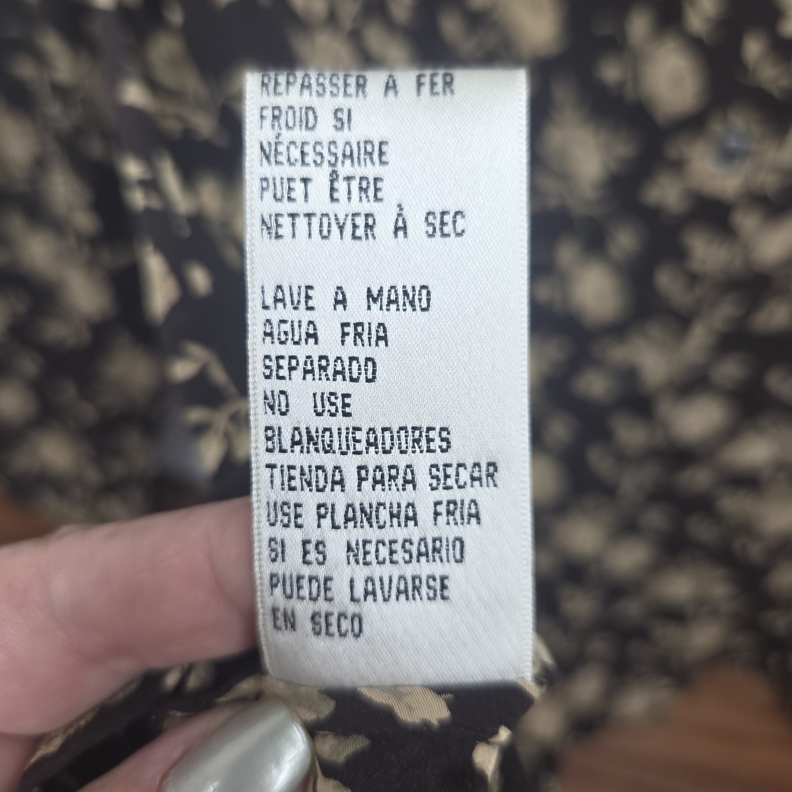 VTG Evan-Picone Silk Button Down Blouse Sz 12 Long Sleeves Padded Dark Chocolate
