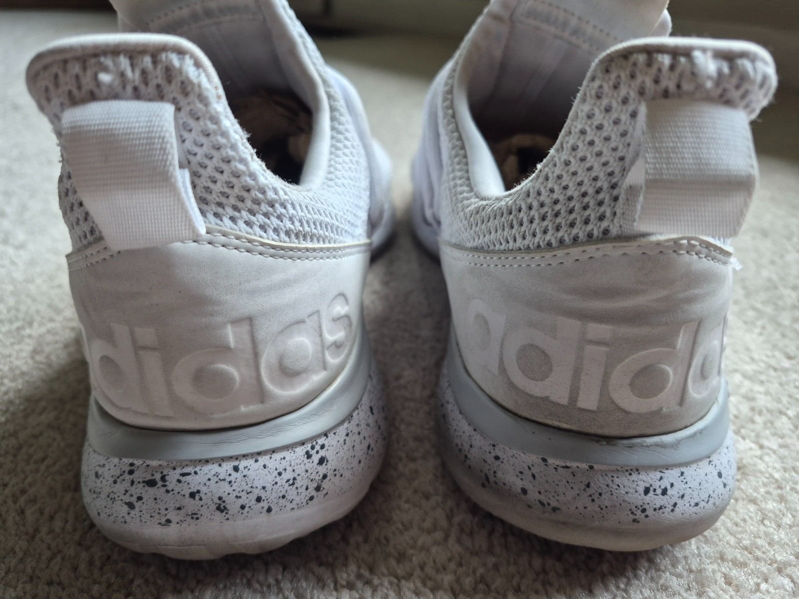 Adidas Lite Racer Adapt White Slip On Running Shoes Used 11.5