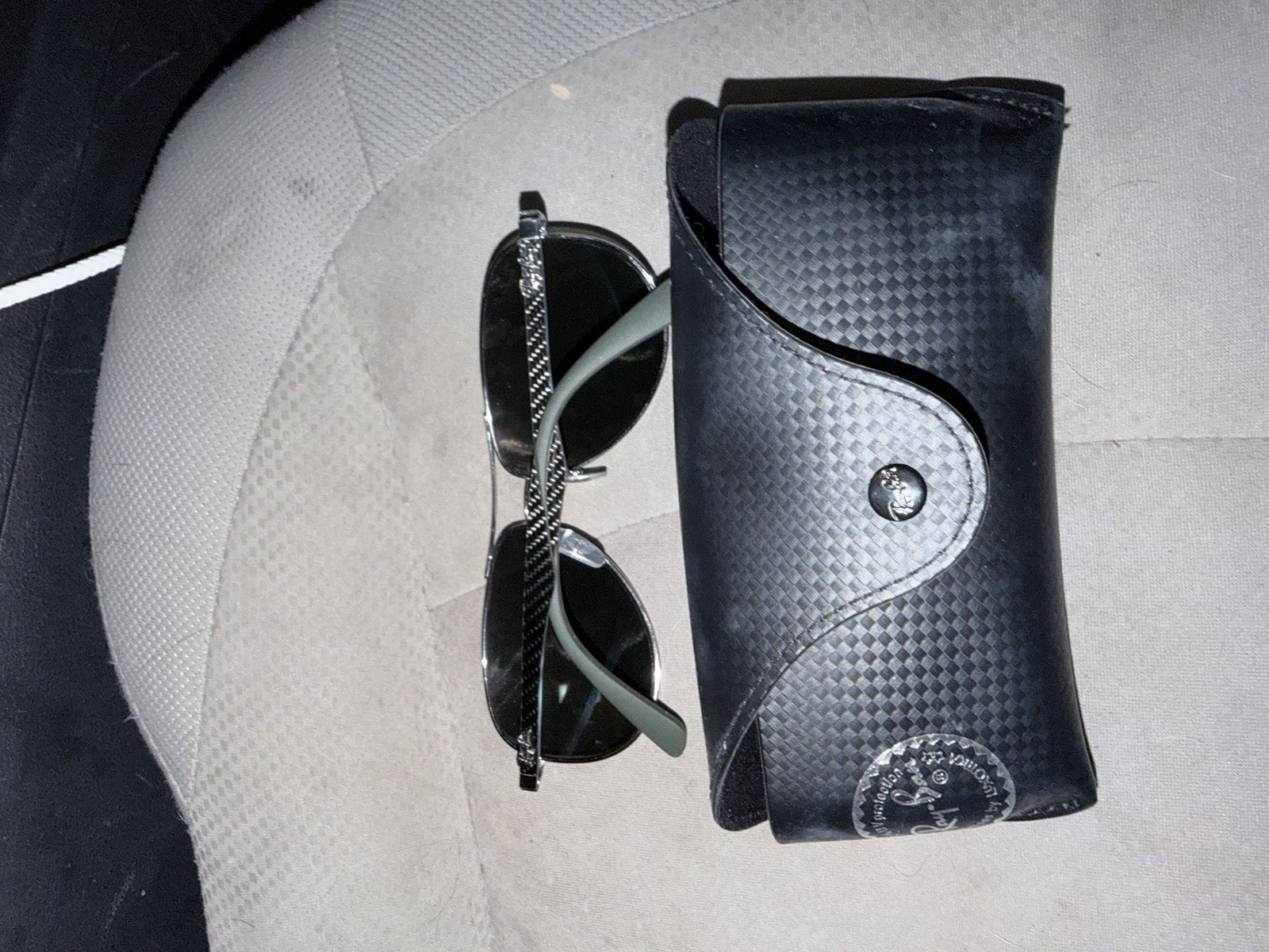 Ray-Ban Tech 8313 002/k7 Aviator Sunglasses Carbon Fiber Mirror Polarized 61mm